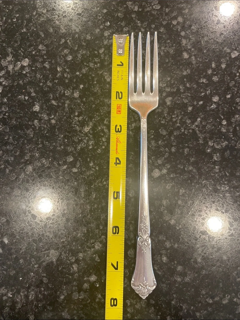 Classic Sterling Silver Ornate Dinner Fork - Silver